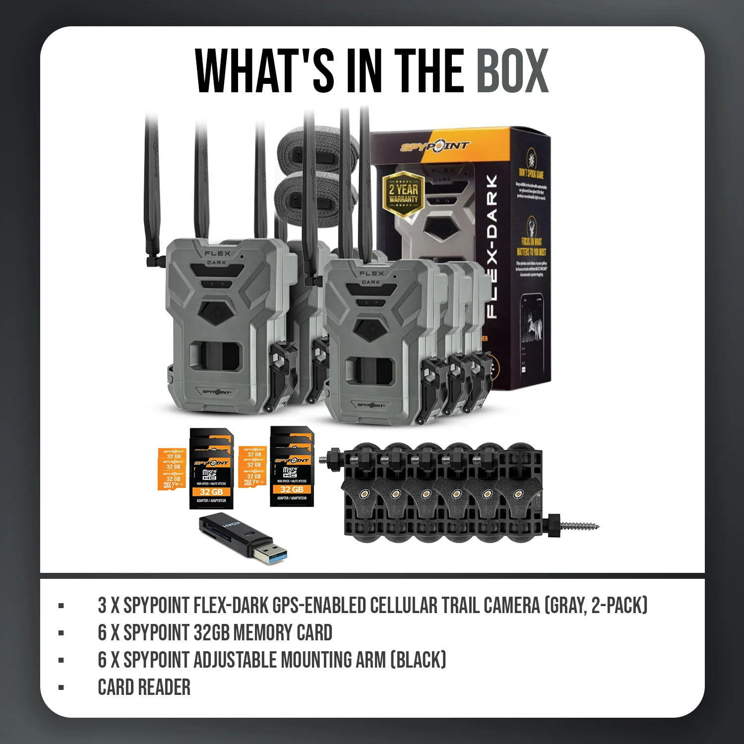 Spypoint Flex Dark GPS Cellular Trail Camera (6-Pack) Bundle - Image 9