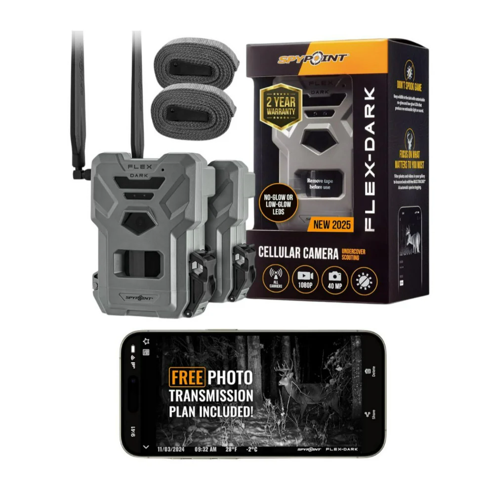 Spypoint Flex Dark Cellular Trail Camera (5 Pack) w/ Steel Case and Accessories - Image 2