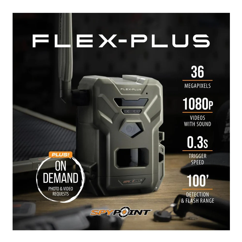 Spypoint Flex-Plus Cellular Trail Camera 36MP Photos 1080p Videos Dual-SIM GPS - Image 4