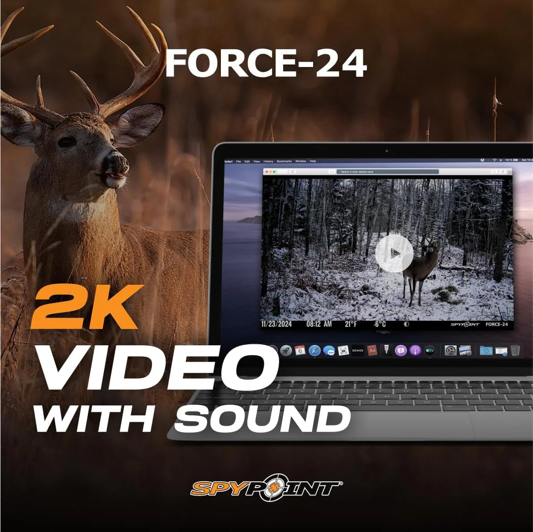 Spypoint Force-24 Trail Camera 24MP 2K Video Sound Recording (Twin Pack) Bundle - Image 4