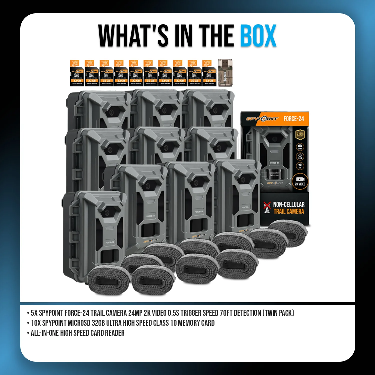 Spypoint Force-24MP Non-Cellular Trail Camera Bundle with Accessories (2 Pack) - Image 7