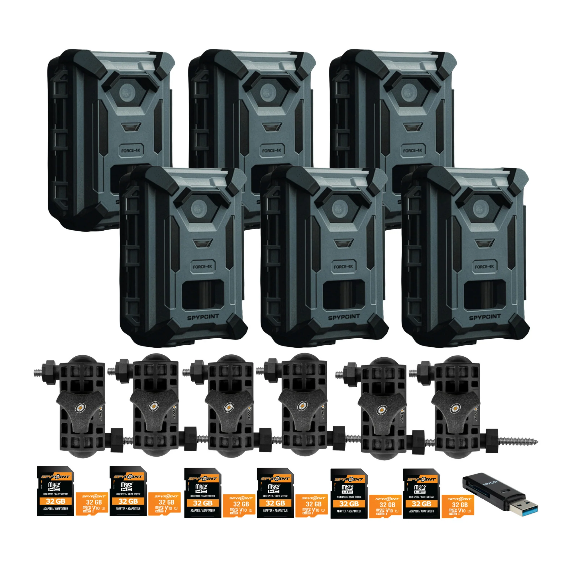 Spypoint FORCE-4K Trail Camera with 32GB MicroSD and Accessories Bundle
