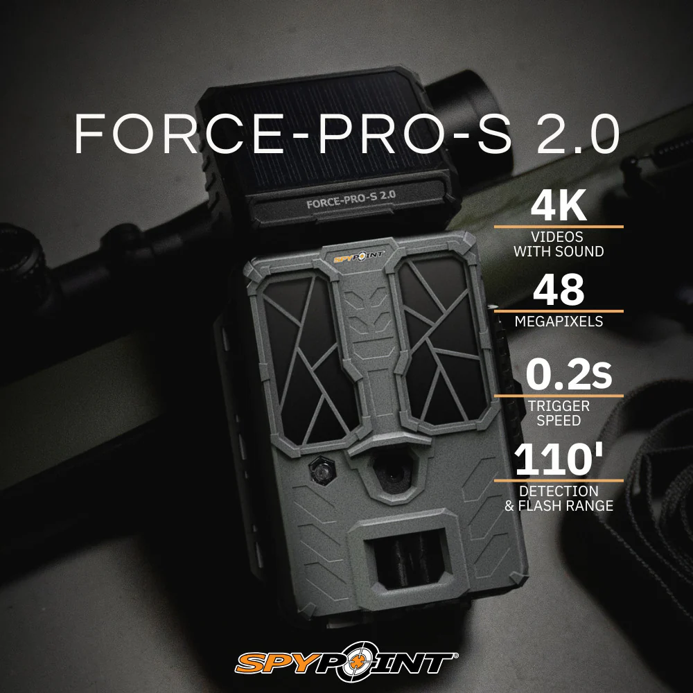 Spypoint FORCE-PRO-S 2.0 Trail Camera with Adjustable Mounting Arm and Cable Lock Bundle - Image 2