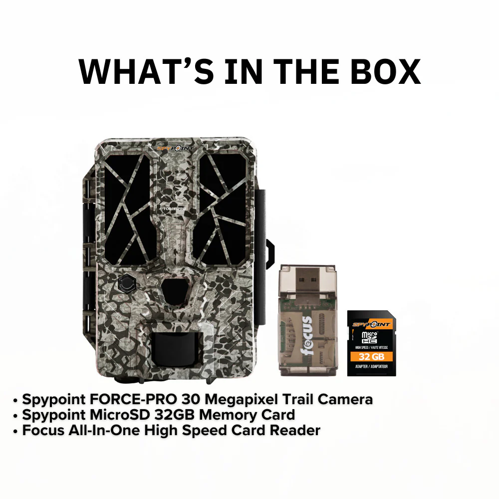 Spypoint FORCE-PRO 30 Megapixel Trail Camera with MicroSD 32GB Memory Card Bundle - Image 7