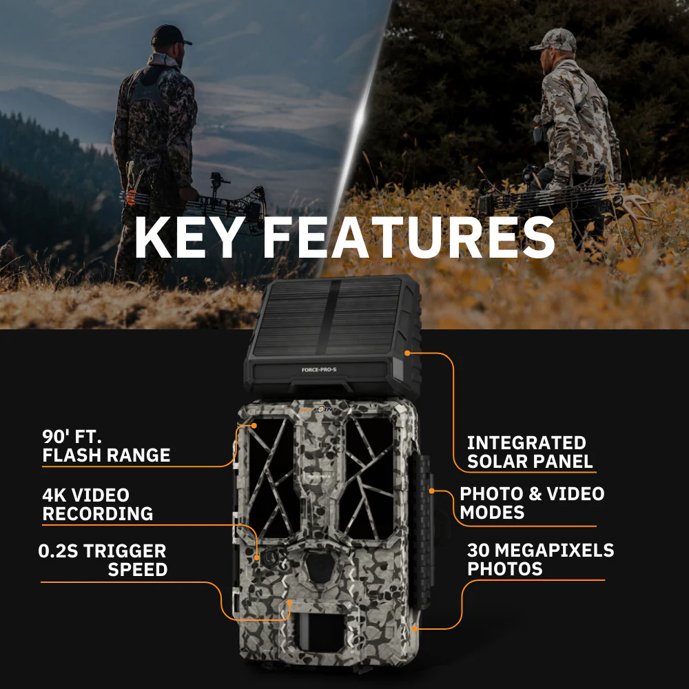 Spypoint FORCE-PRO 30 Megapixel Trail Camera with Lithium Battery Solar Panel Bundle - Image 4