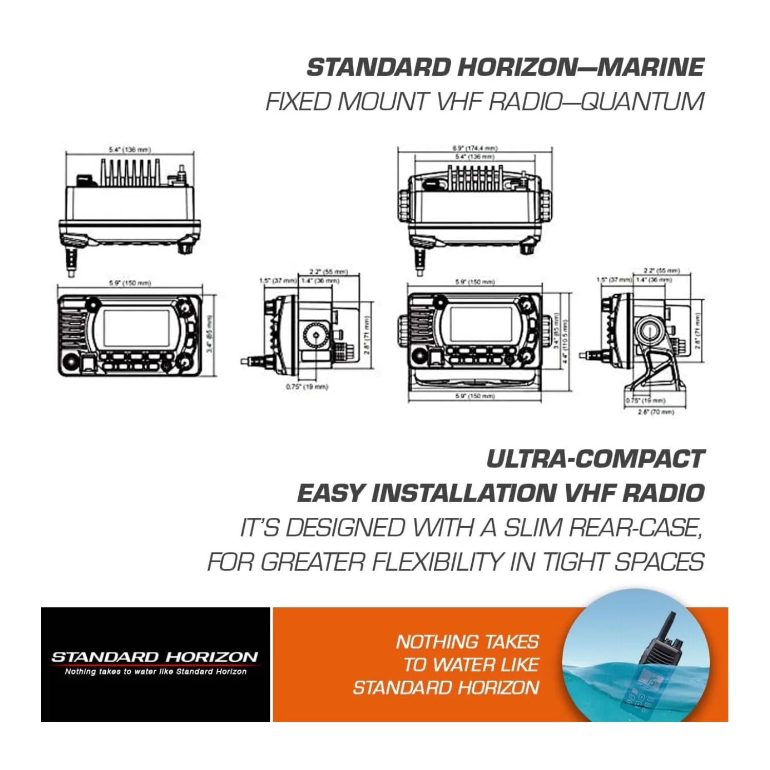 Standard Horizon GX6000 Commercial Grade Fixed Mount VHF with NMEA2000 - Image 6