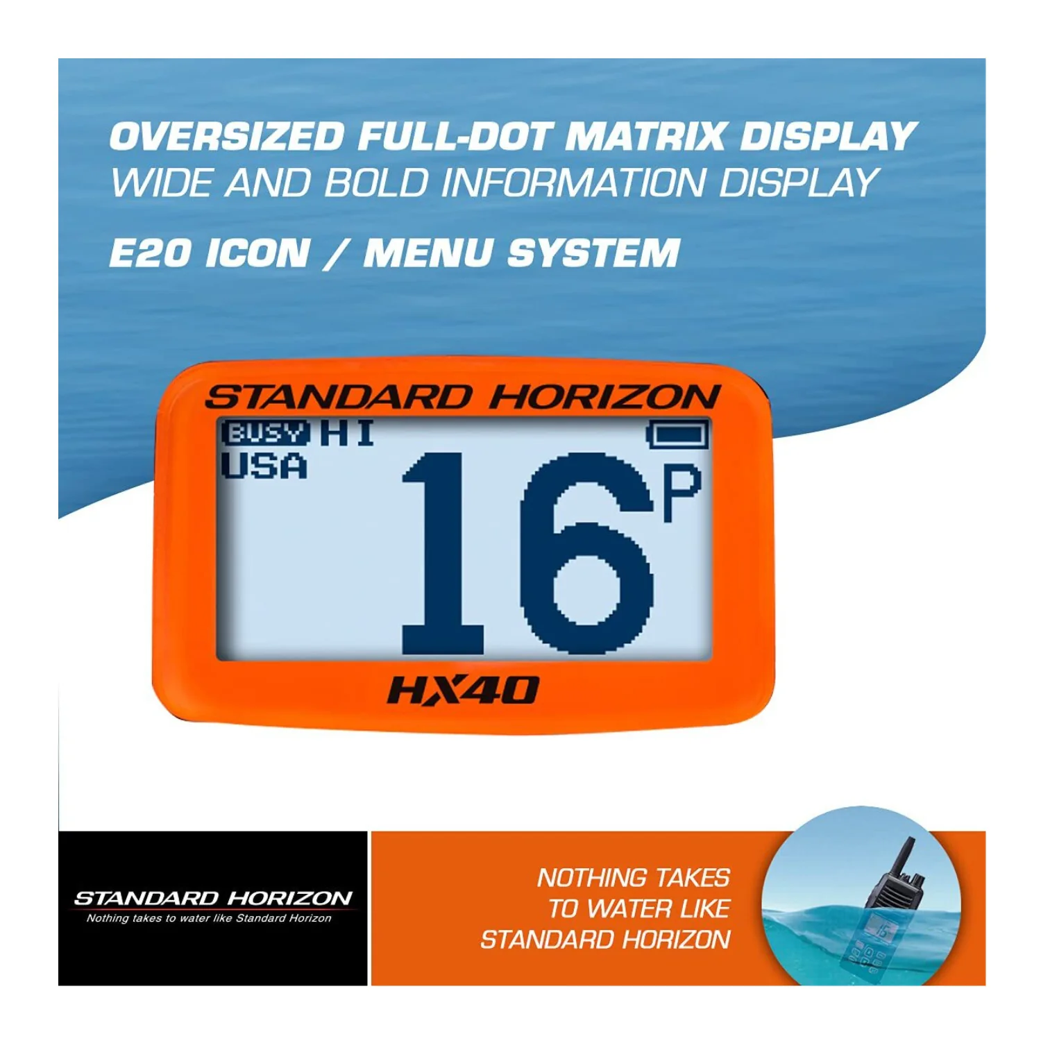 Standard Horizon HX40 Portable Compact Marine VHF Handheld Radio - Image 3