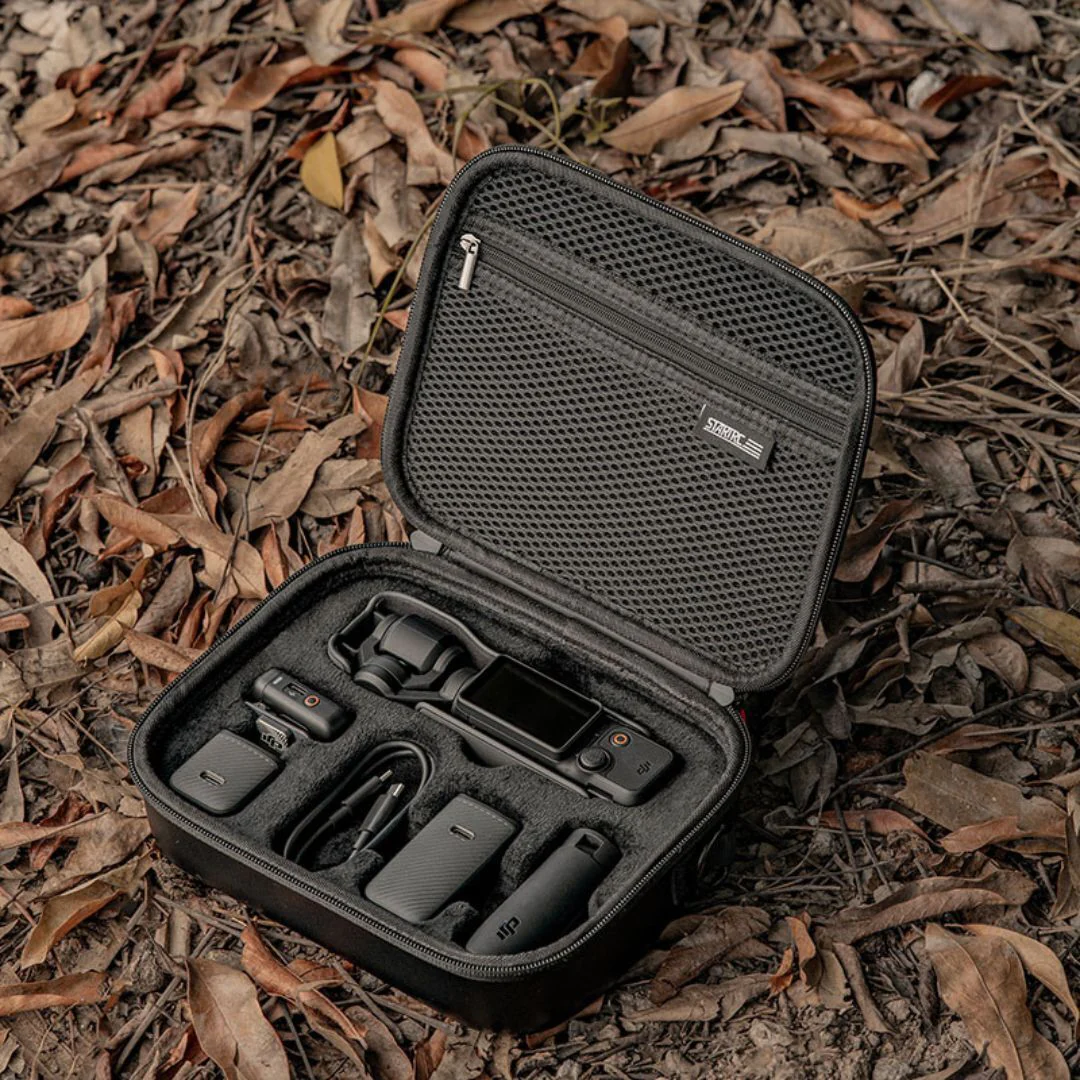 STARTRC PU Storage Bag for DJI Osmo Pocket 3 Action Camera with Water-Resistant Design (Black) - Image 6