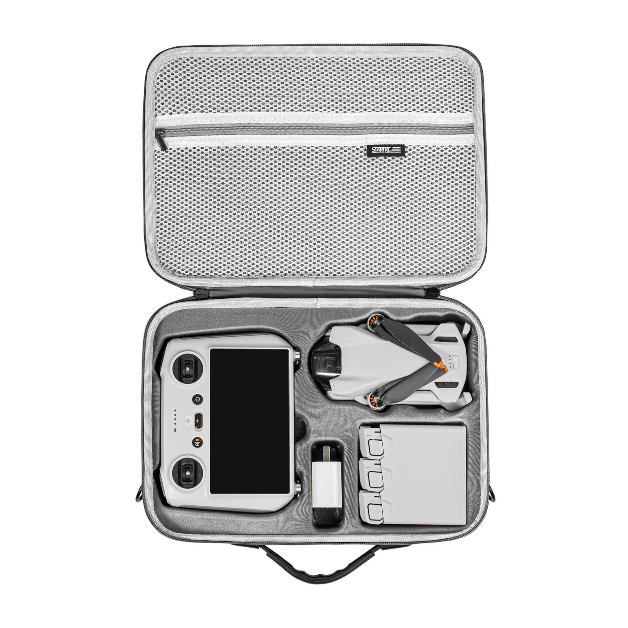 STARTRC Carrying Case with Non-Slip Handle for DJI Mini 3 Pro and Mini 3 Drone (Gray) - Image 5