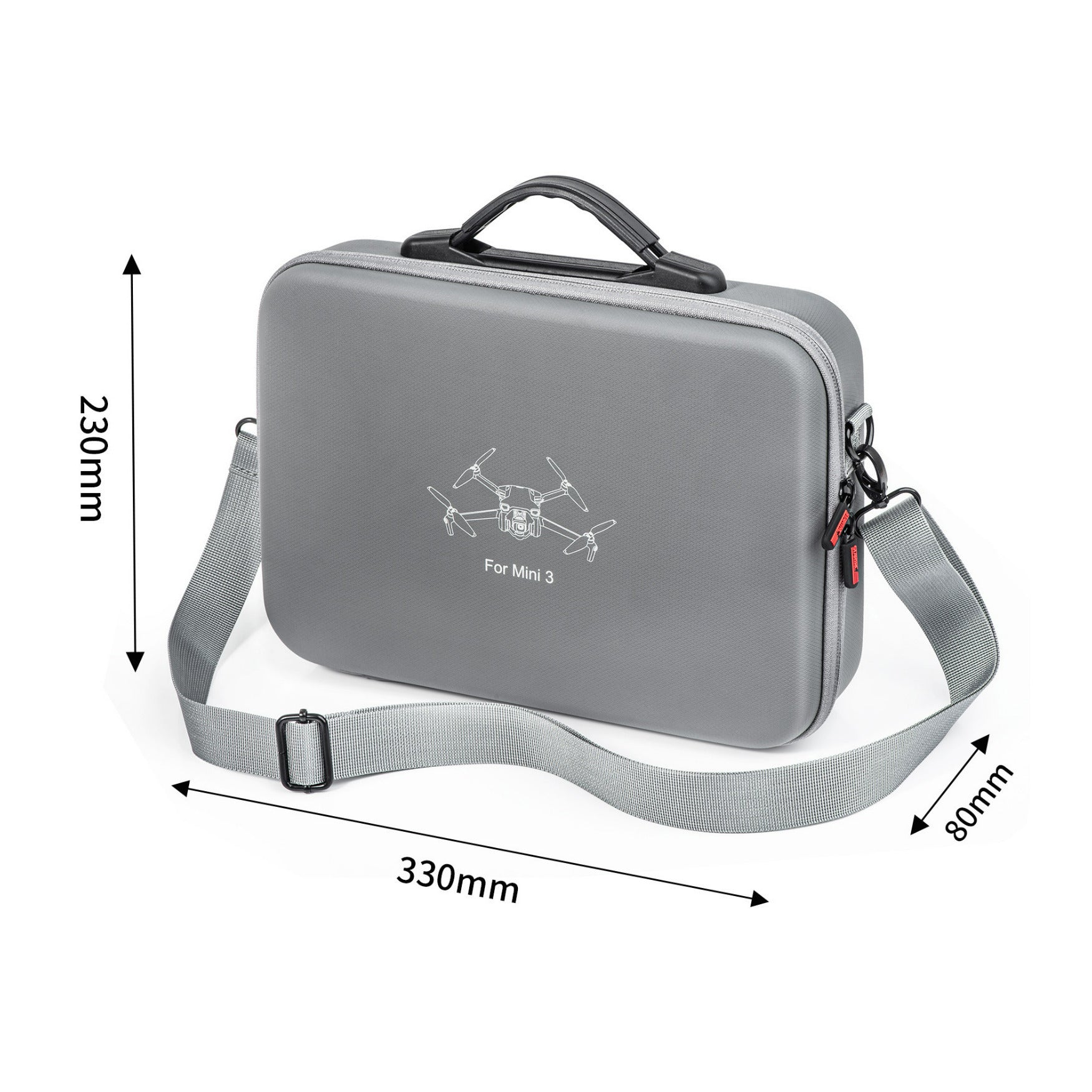 STARTRC Carrying Case with Non-Slip Handle for DJI Mini 3 Pro and Mini 3 Drone (Gray) - Image 6