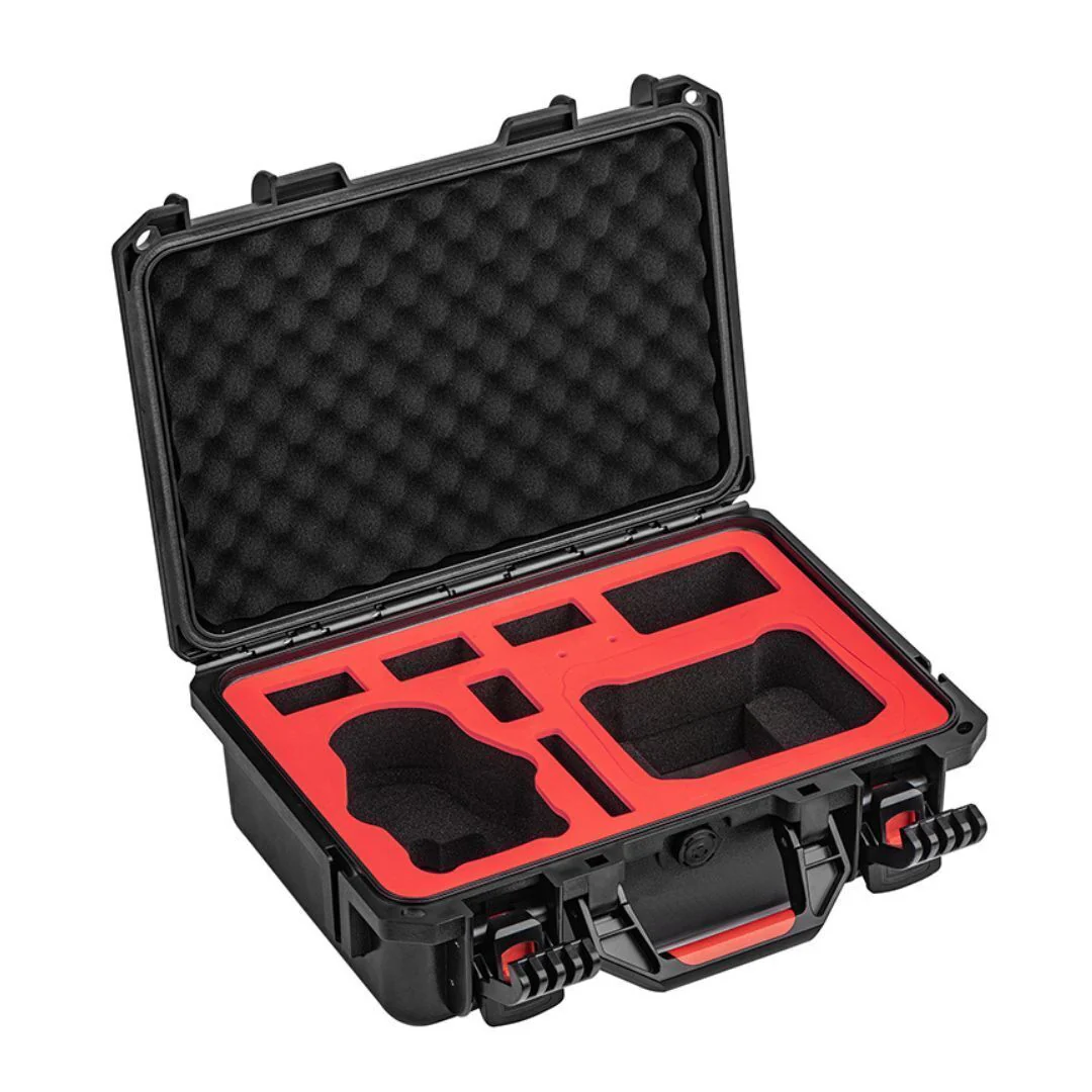 STARTRC Waterproof Carrying Case for DJI Mini 4 Pro and DJI RC 2 Drones with ABS Body (Black-Red) - Image 3