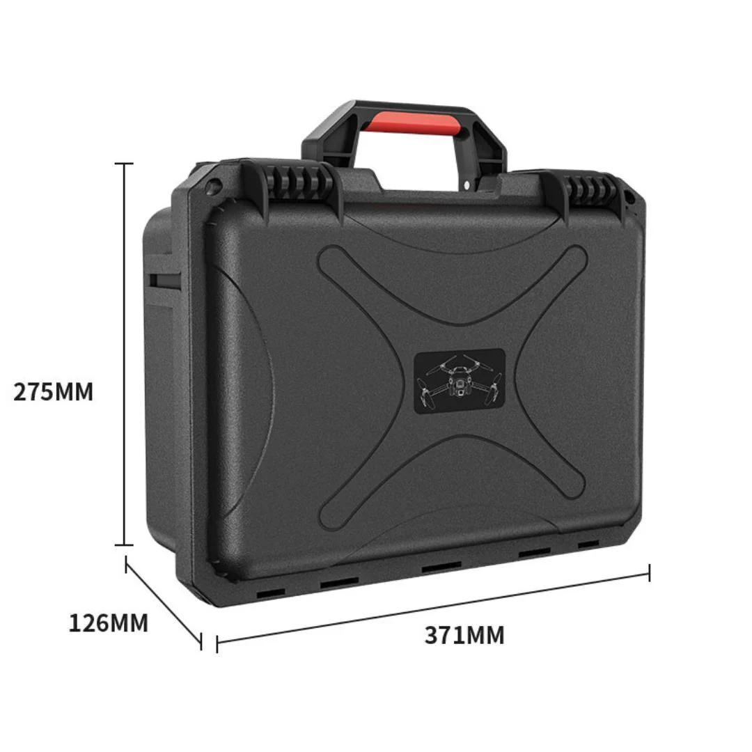 STARTRC Waterproof Carrying Case for DJI Mini 4 Pro and DJI RC 2 Drones with ABS Body (Black-Red) - Image 4