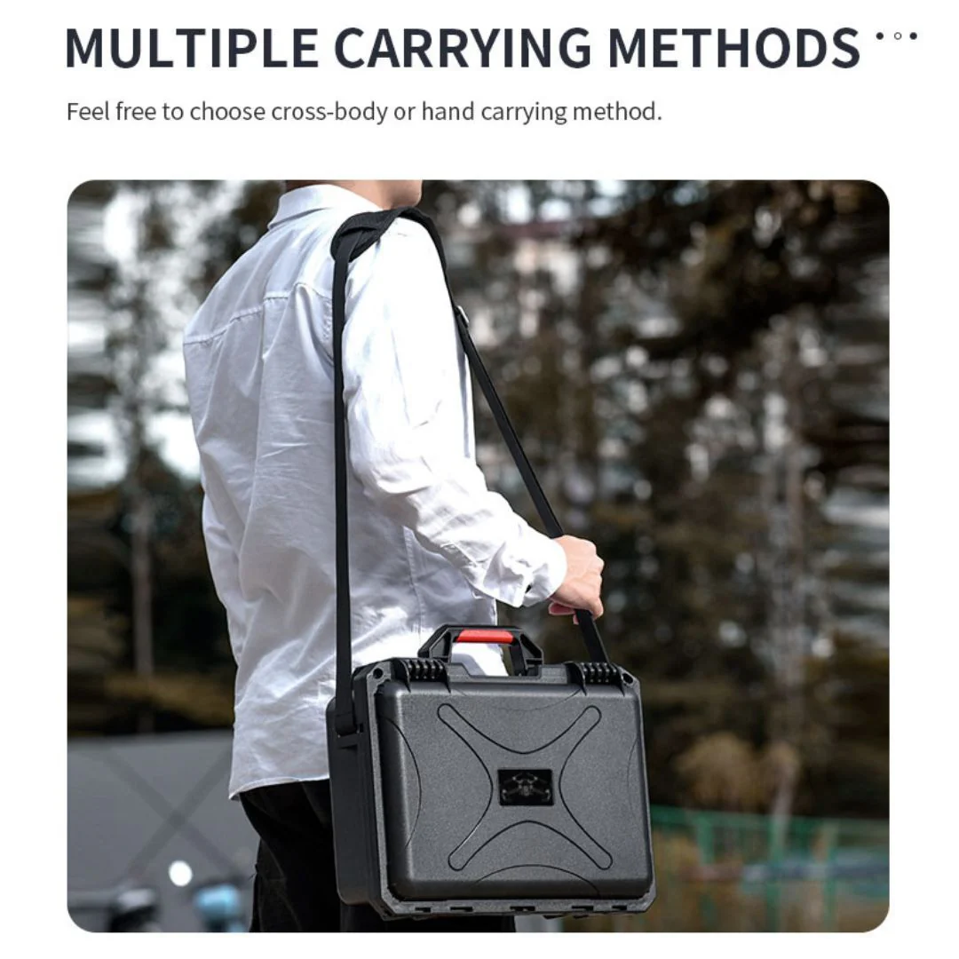 STARTRC Waterproof Carrying Case for DJI Mini 4 Pro and DJI RC 2 Drones with ABS Body (Black-Red) - Image 7