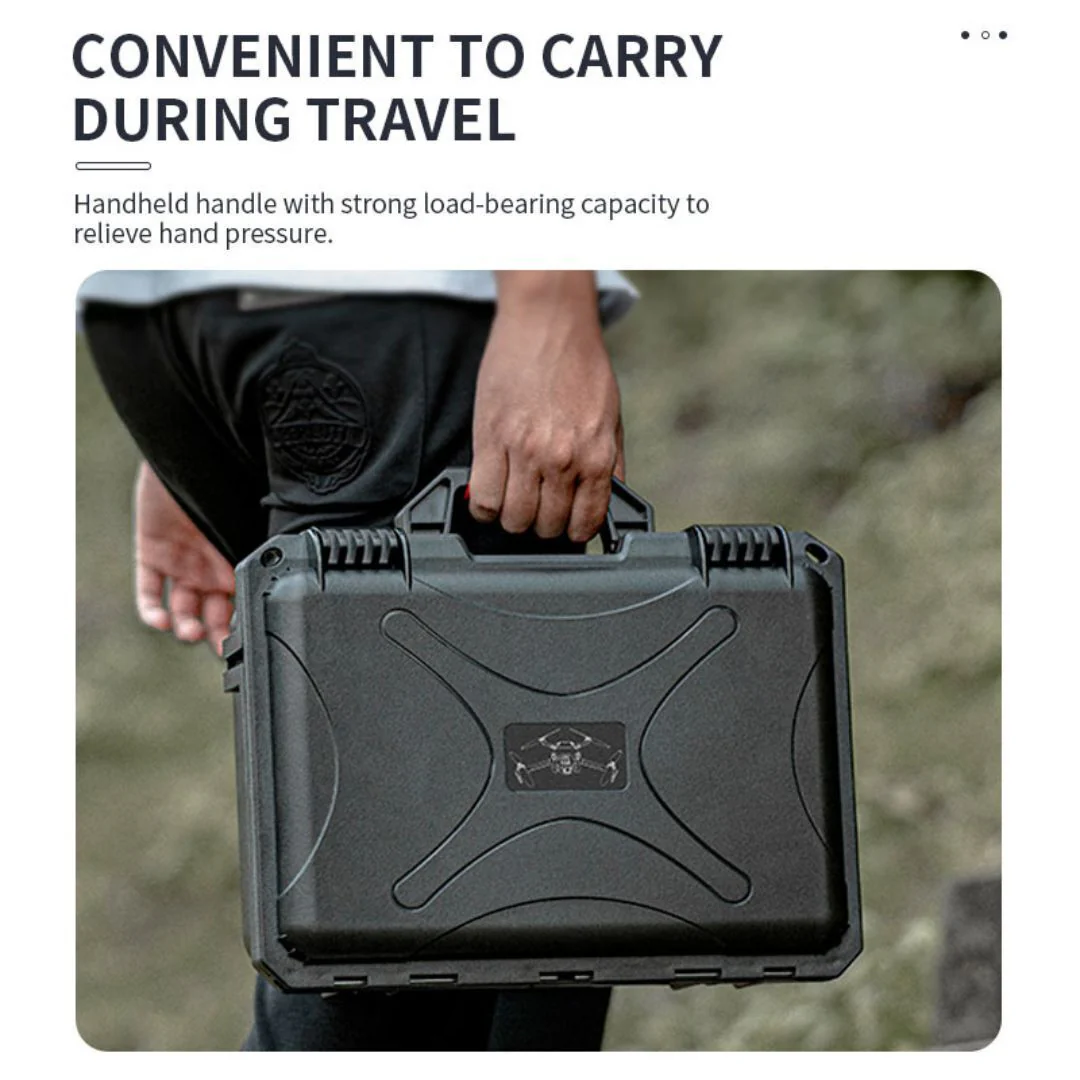 STARTRC Waterproof Carrying Case for DJI Mini 4 Pro and DJI RC 2 Drones with ABS Body (Black-Red) - Image 8