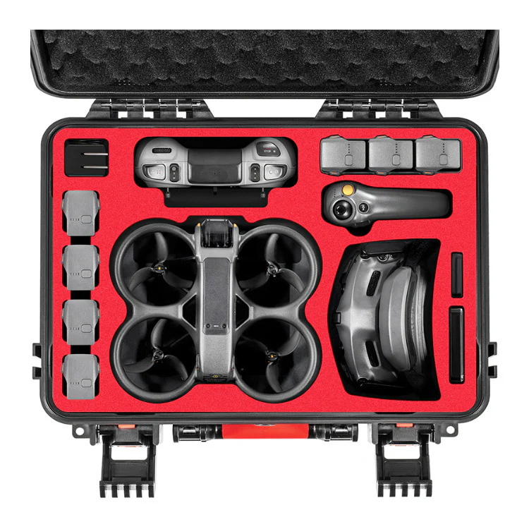 STARTRC Hard Waterproof Box for DJI Avata 2 Drone with Custom Foam Inserts and Carry Handle (Black) - Image 2