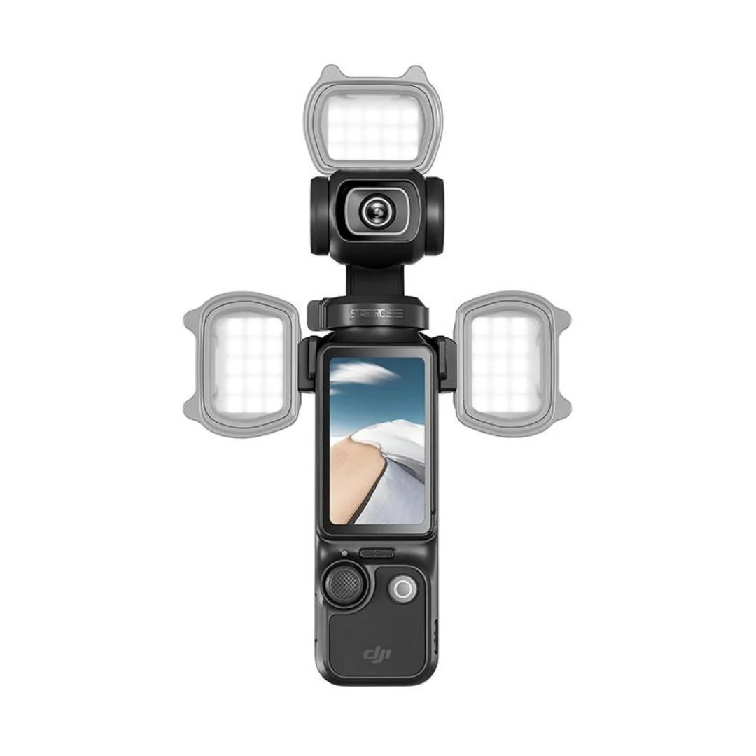 STARTRC Magnetic Fill Light with Bracket for DJI Pocket 3 with USB Charging and Portable Size (Gray) - Image 3