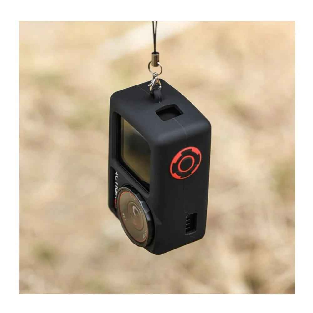 STARTRC Silicone Shock-Absorbent Protective Case with Lens Cap Kit for DJI Action 5 Pro (Black) - Image 5
