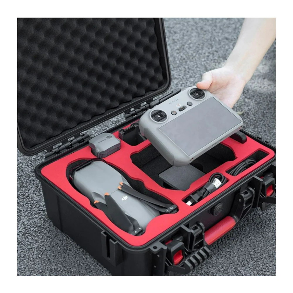STARTRC Waterproof Carrying Case for DJI Air 3S Fly More Combo with Custom-Fit Compartments (Black) - Image 3