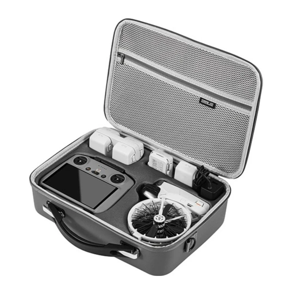 STARTRC Carrying Bag for DJI Flip Fly More Combo RC 2 and RC-N3 with PU Fabric Construction (Gray) - Image 3