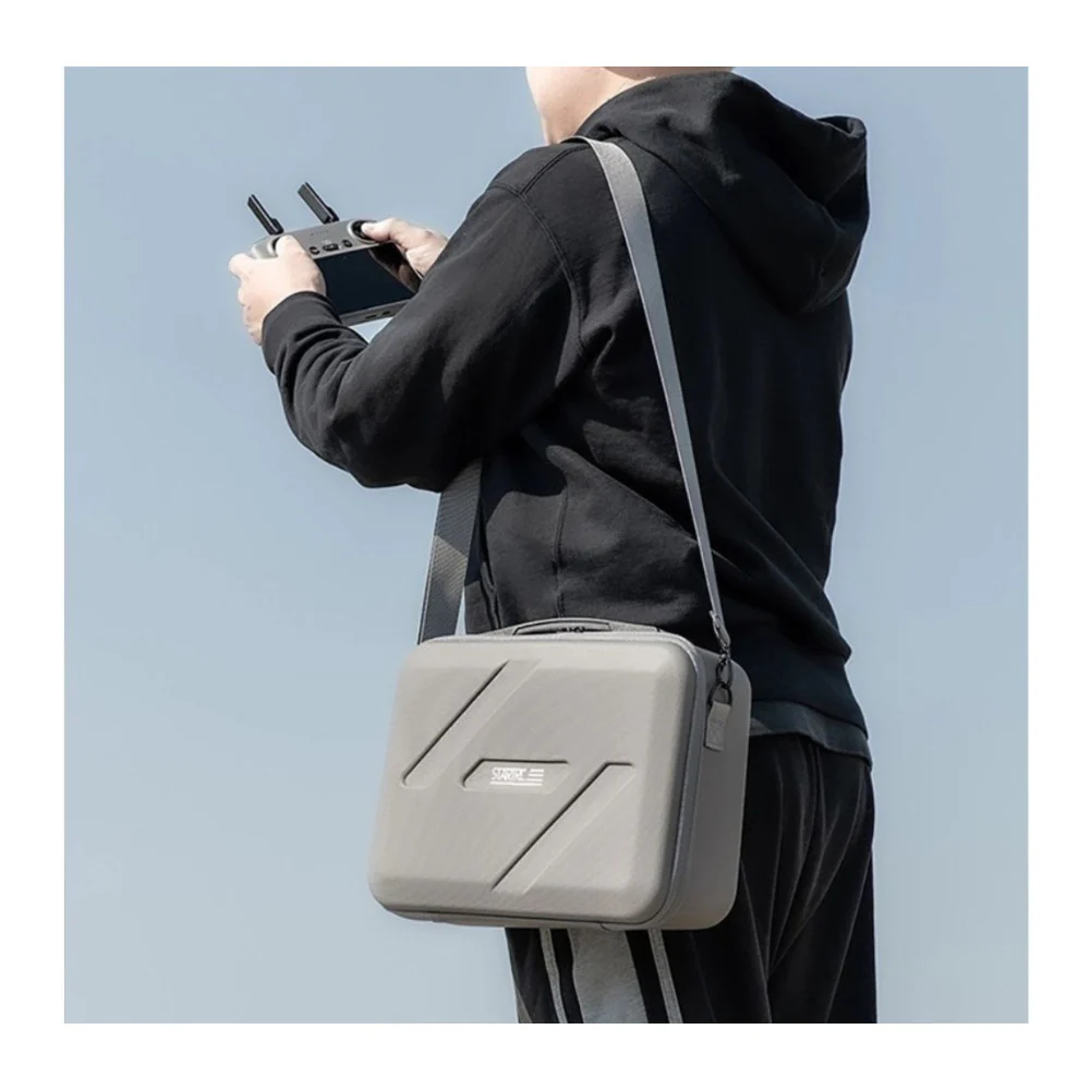 STARTRC Carrying Bag for DJI Flip Fly More Combo RC 2 and RC-N3 with PU Fabric Construction (Gray) - Image 7