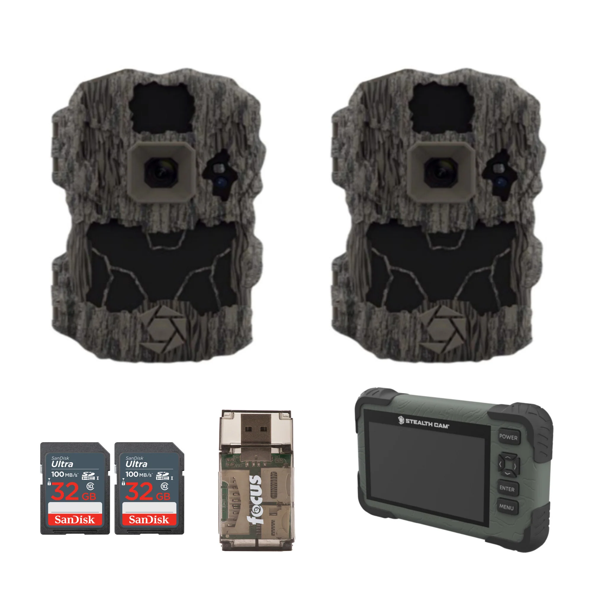 Stealth Cam DS4K Ultimate Camera 32 MP and 4K with SD Card Reader-Viewer and Card Reader Bundle