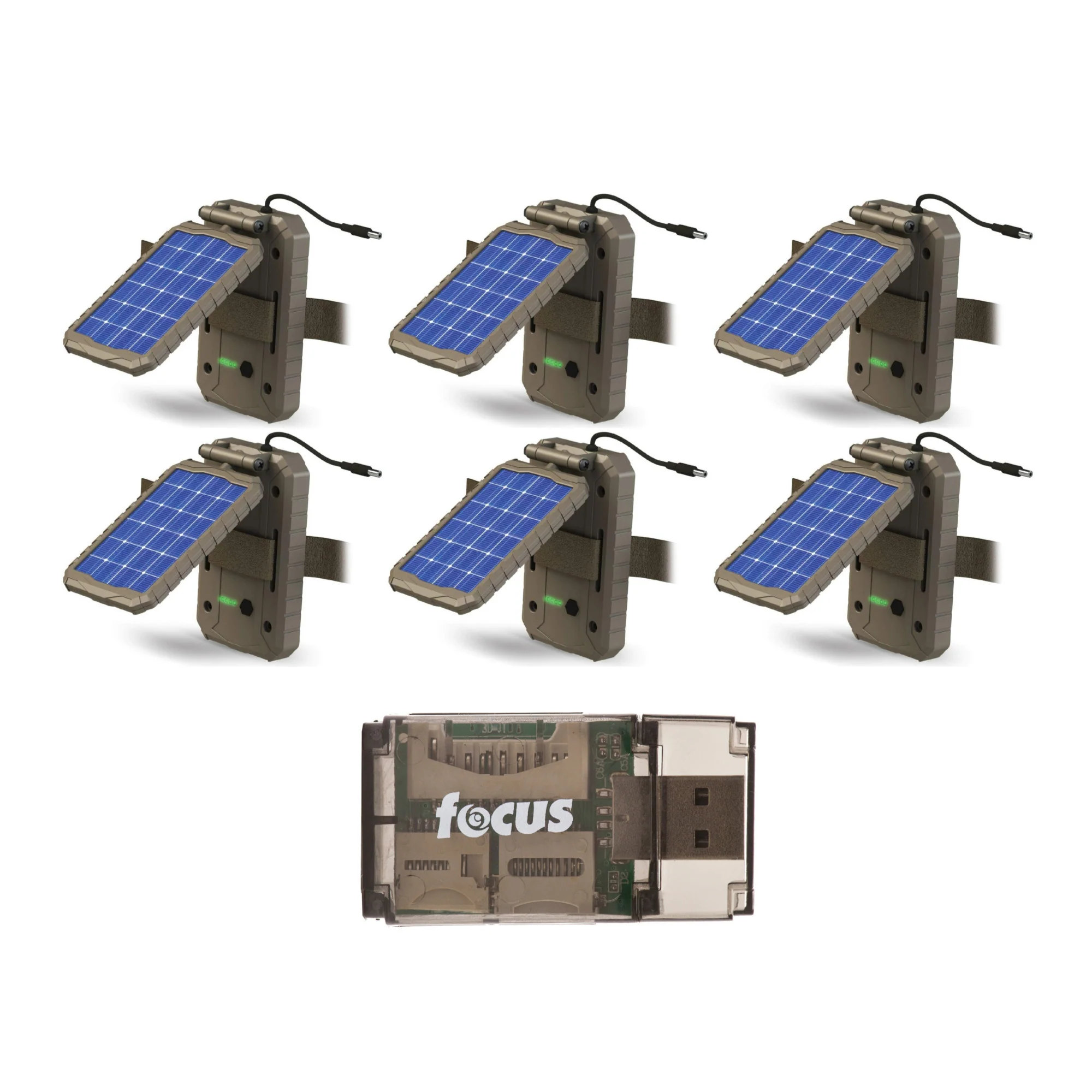 Stealth Cam Lithium Solar Power Panel (6-Pack) with Card Reader