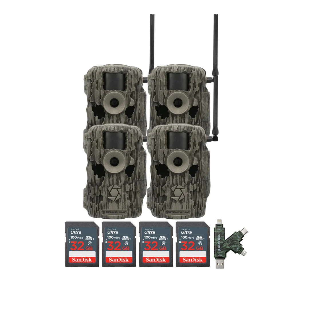 Stealth Cam 36MP Fusion Max Cellular Trail Camera with 80-Feet Detection Range (2-Pack) x 2 Bundle