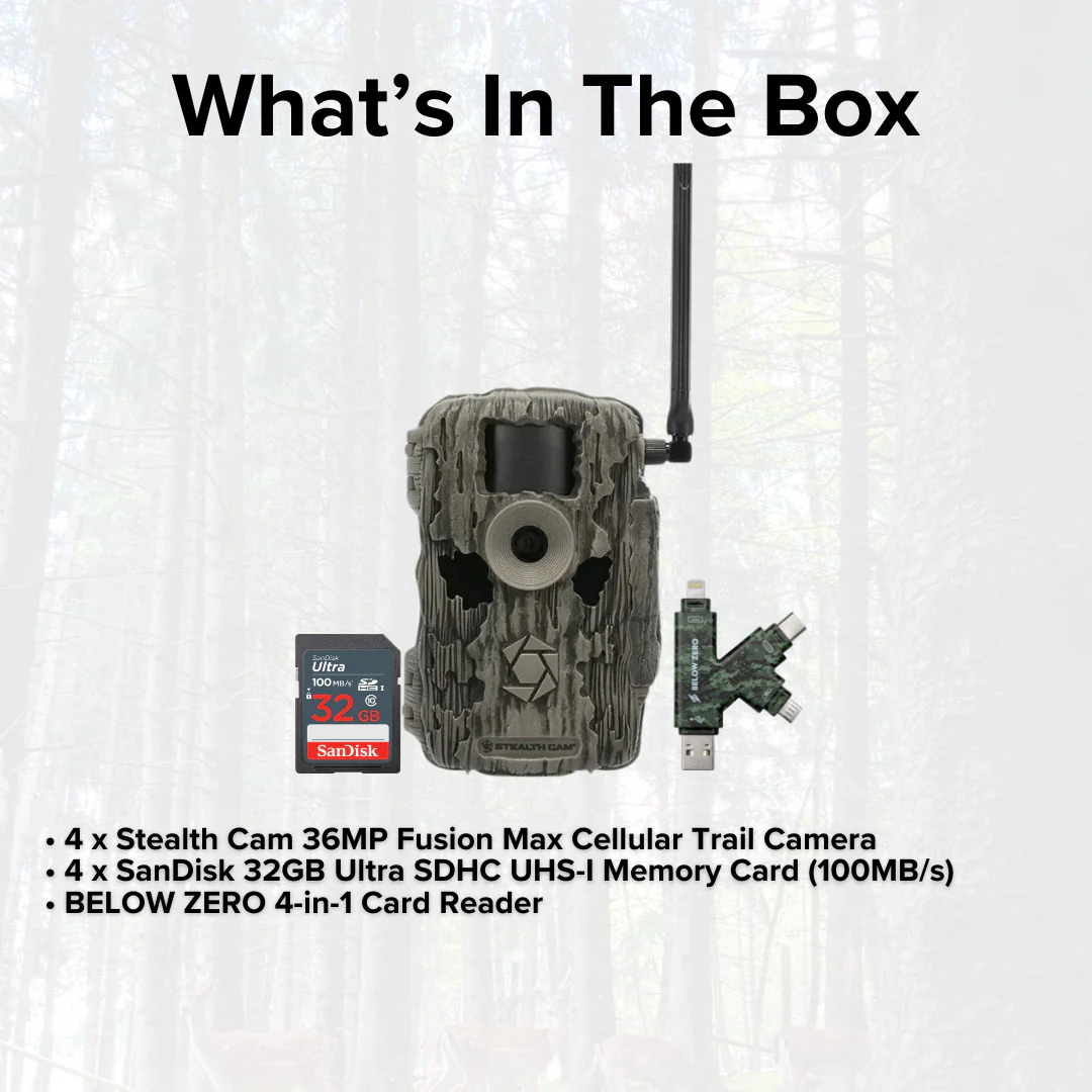 Stealth Cam 36MP Fusion Max Cellular Trail Camera with 80-Feet Detection Range (2-Pack) x 2 Bundle - Image 6