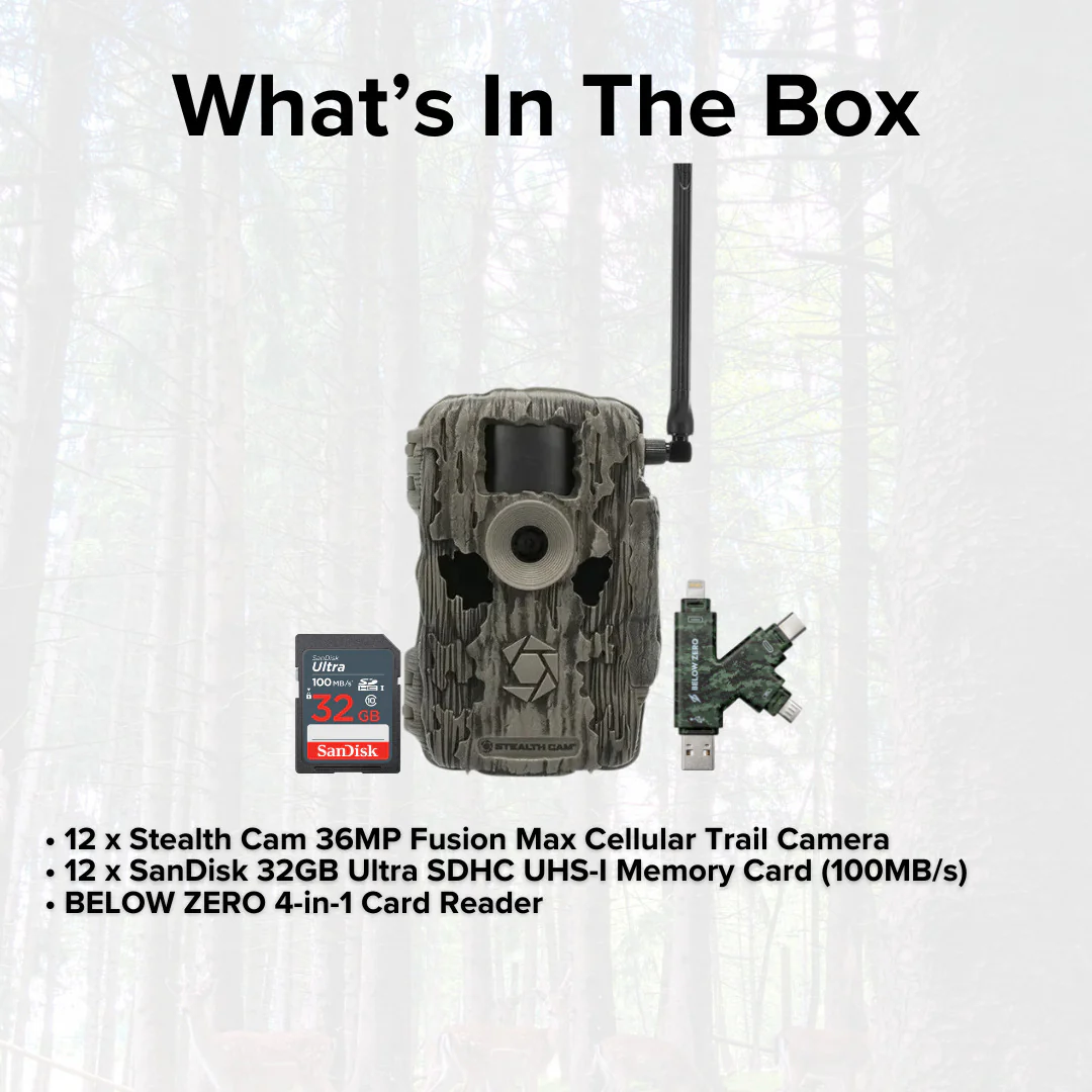 Stealth Cam 36MP Fusion Max Cellular Trail Camera with 80-Feet Detection Range (2-Pack) x 6 Bundle - Image 6