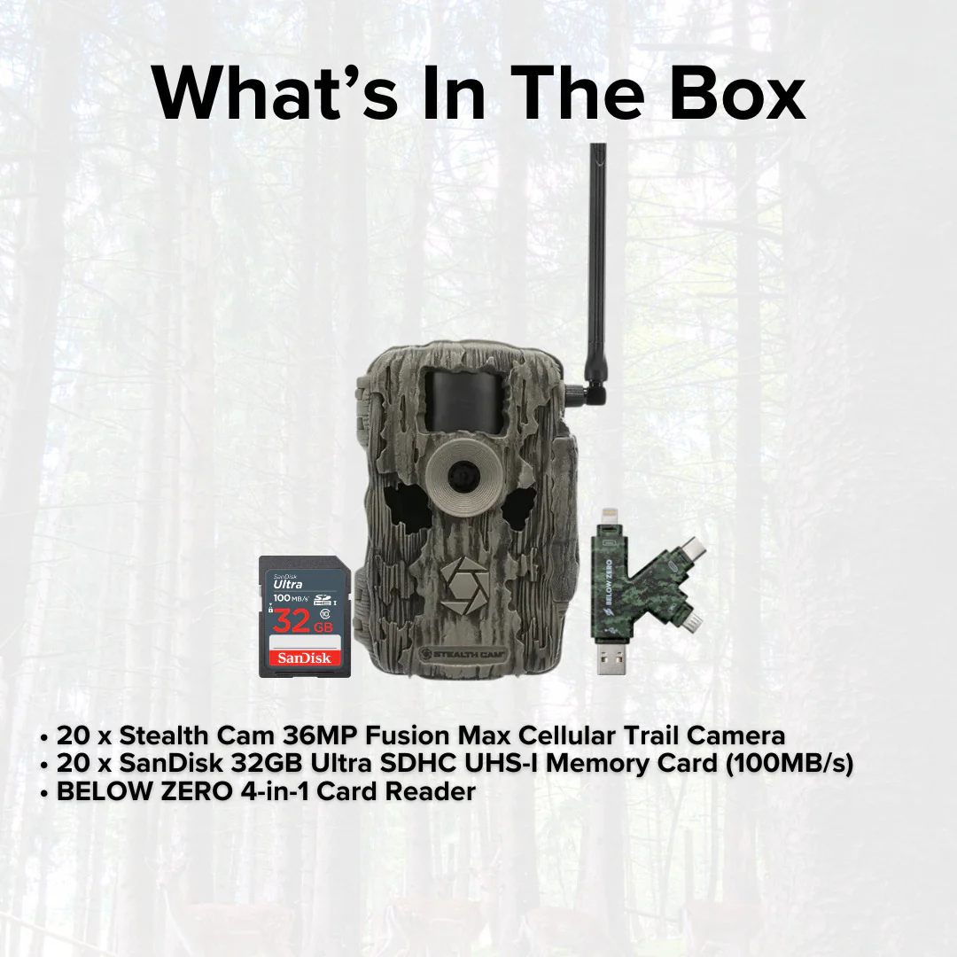 Stealth Cam 36MP Fusion Max Cellular Trail Camera with 80-Feet Detection Range (2-Pack) x 10 Bundle - Image 6