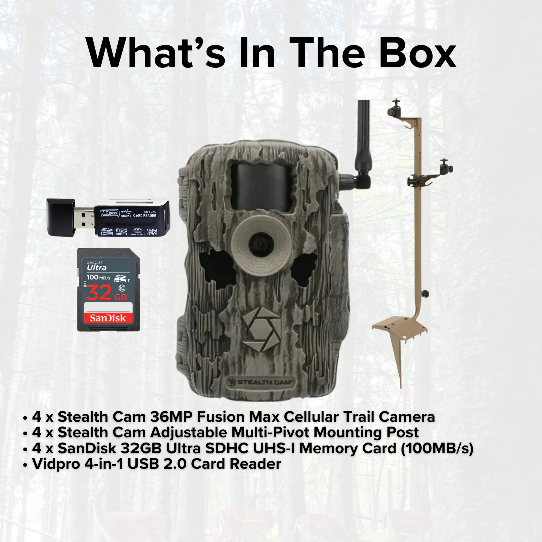 Stealth Cam 36MP Fusion Max Cellular Trail Camera with 80-Feet Detection Range (2-Pack) x 2 Bundle - Image 6