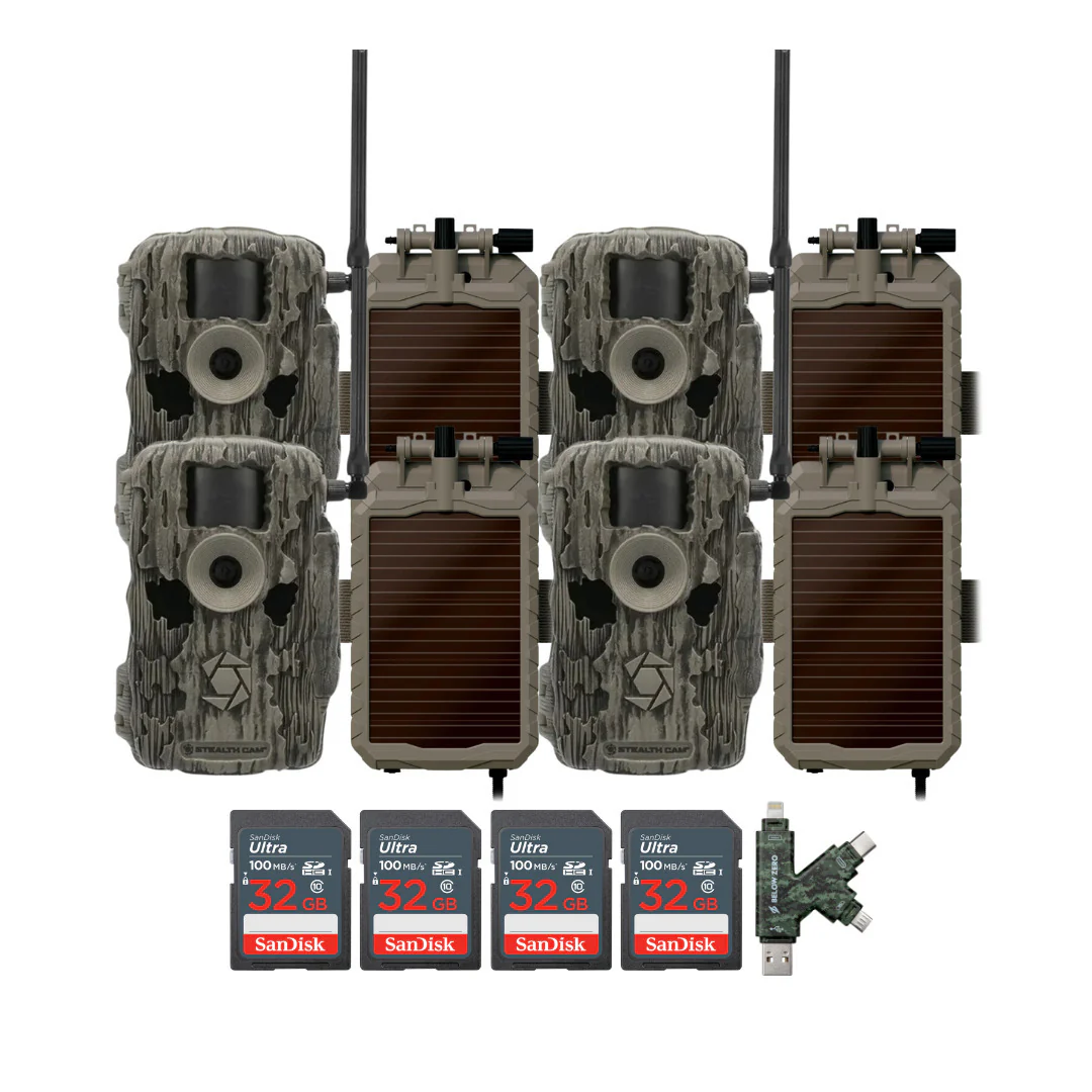 Stealth Cam 36MP Fusion Max Cellular Trail Camera with 80-Feet Detection Range (2-Pack) x 2 Bundle