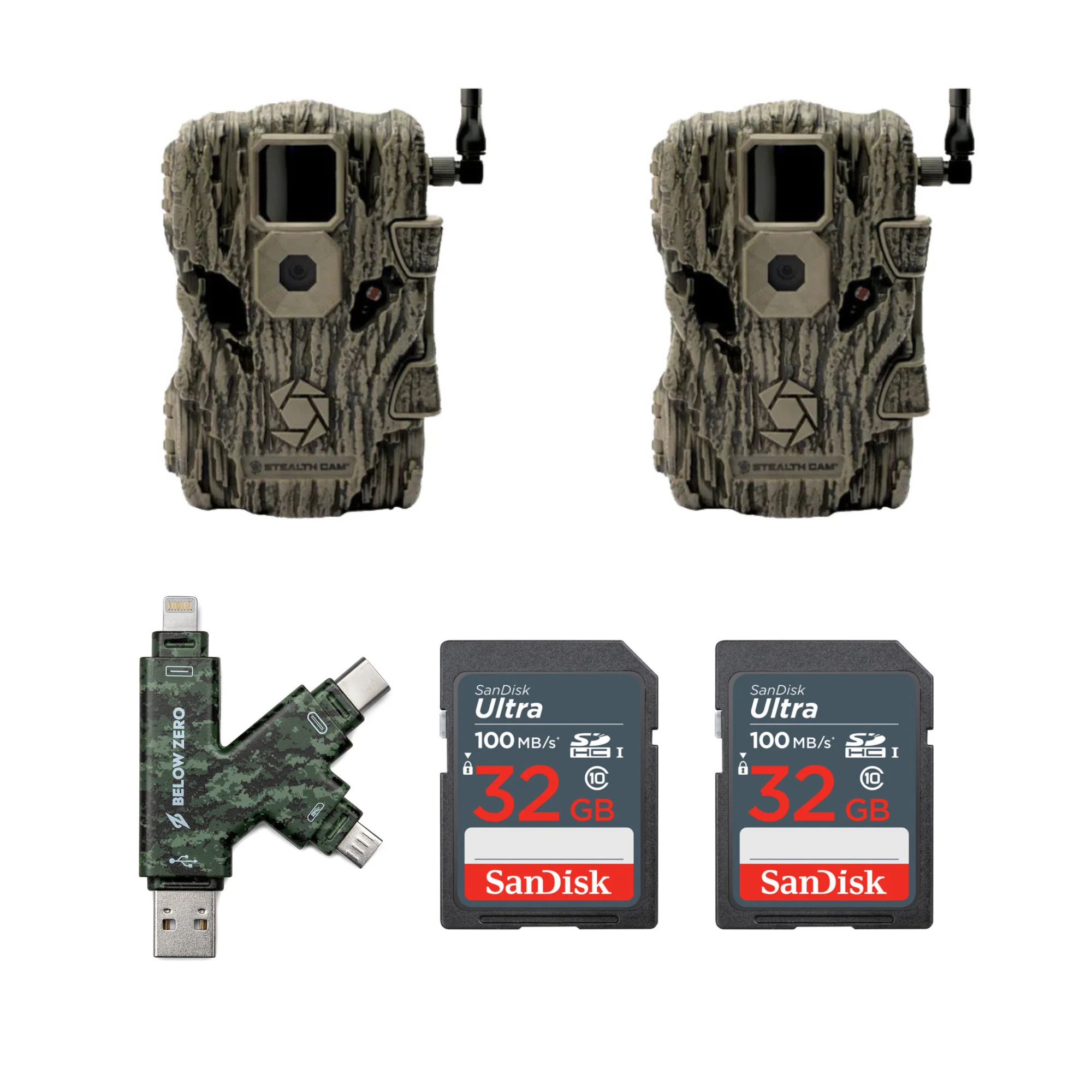 Stealth Cam Fusion X 26 MP Trail Camera (Verizon) with Solar Panel Bundle 2-Pack