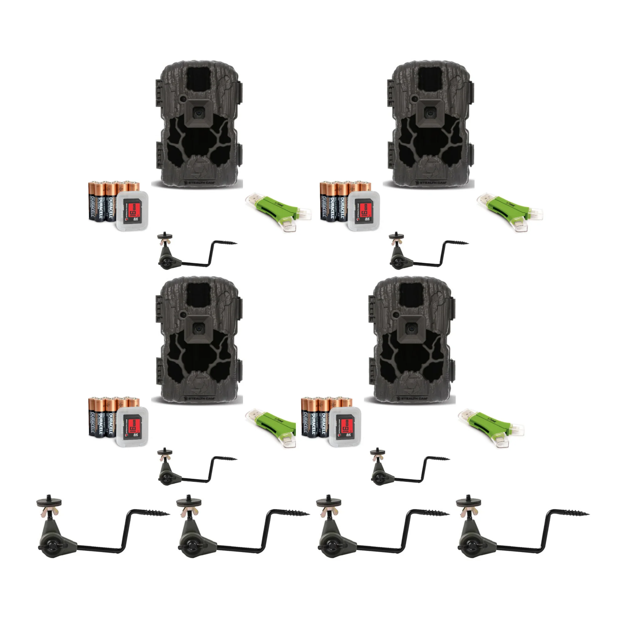 Stealth Cam PXV26 26MP Camera with Trail Camera Holder (4-Pack)