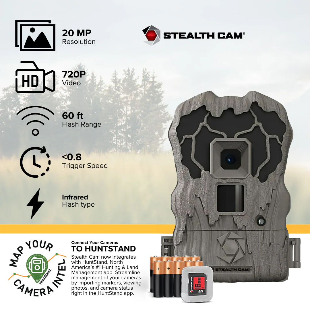Stealth Cam Browtine 20MP Trail/Game Camera with 720P HD Video, 0.8s Trigger Speed - Camo (6 Pack) - Image 2