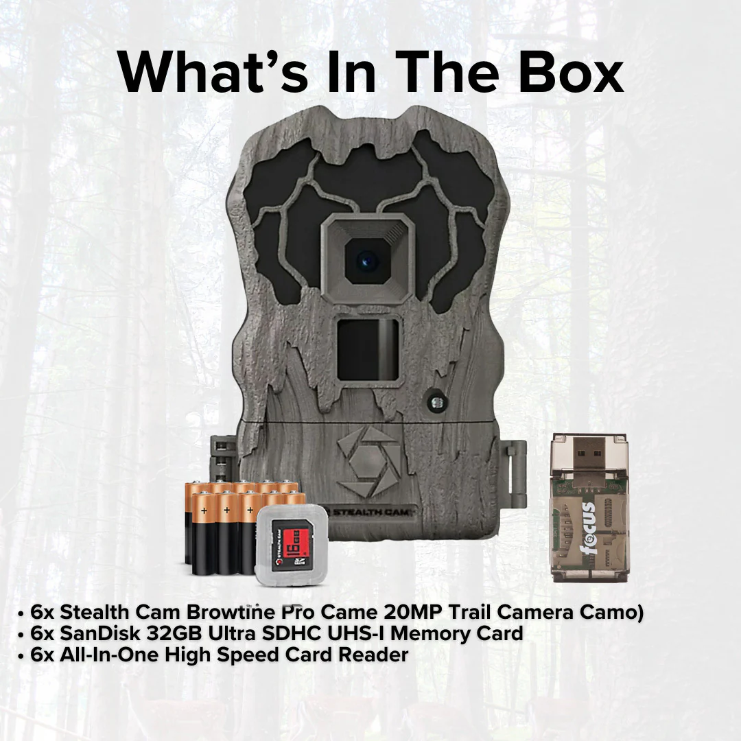Stealth Cam Browtine 20MP Trail/Game Camera with 720P HD Video, 0.8s Trigger Speed - Camo (6 Pack) - Image 7