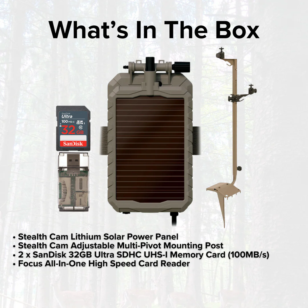 Stealth Cam Adjustable Multi-Pivot Mounting Post with Solar Power Panel Bundle - Image 6