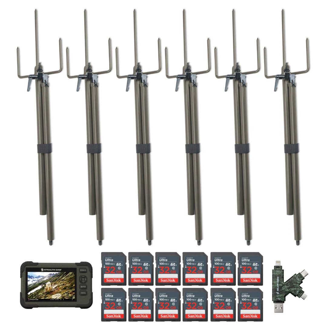 Stealth Cam SD Card Reader and Viewer with 4.3-Inch Touchscreen and Touch Detection (6-Pack) Bundle