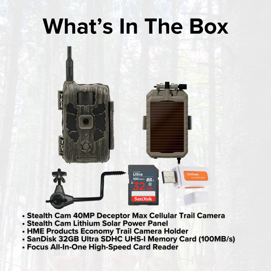 Stealth Cam 40MP Deceptor Max Cellular Trail Camera with 0.4-Second Trigger Speed Bundle - Image 6