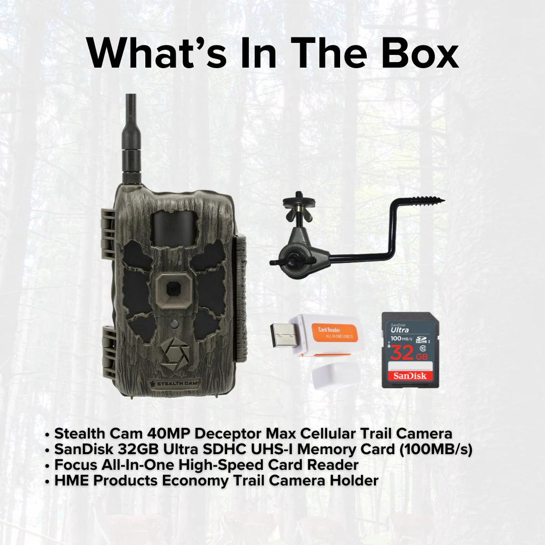 Stealth Cam 40MP Deceptor Max Cellular Trail Camera with Camera Holder and 32GB Memory Card Bundle - Image 6
