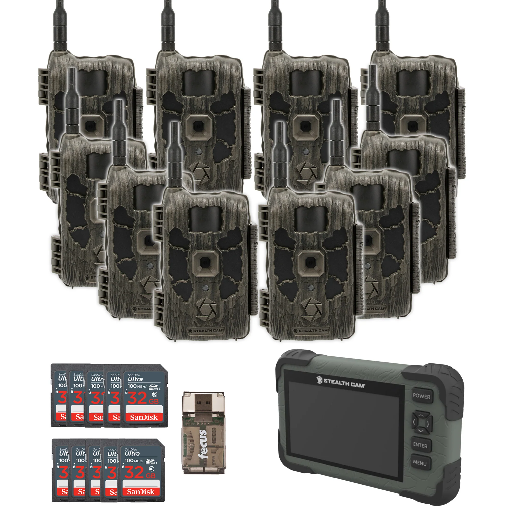 Stealth Cam 40MP Deceptor Max Cellular Trail Camera with 0.4-Second Trigger Speed (10-Pack) Bundle