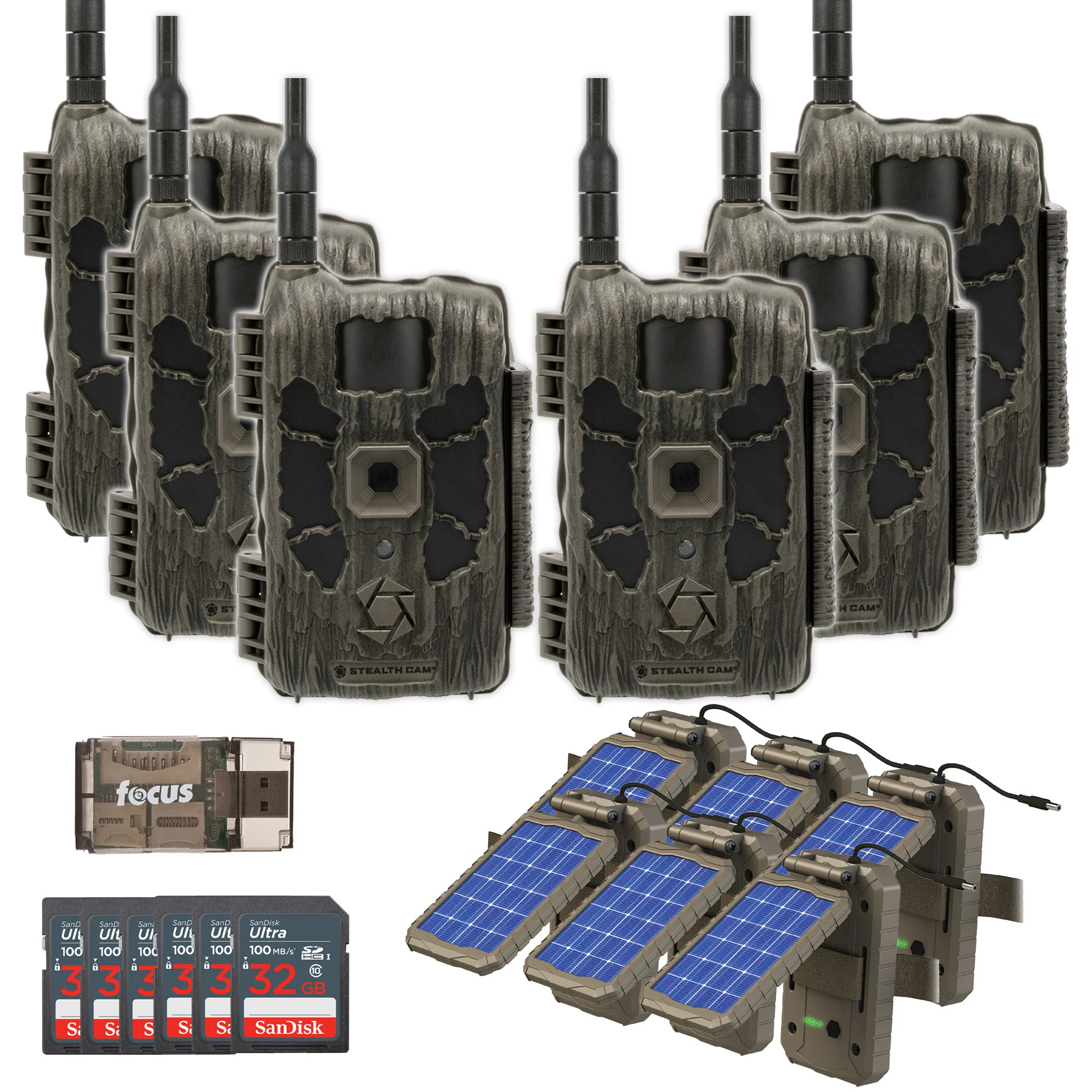 Stealth Cam 40MP Deceptor Max Cellular Trail Camera with 0.4-Second Trigger Speed (6-Pack) Bundle