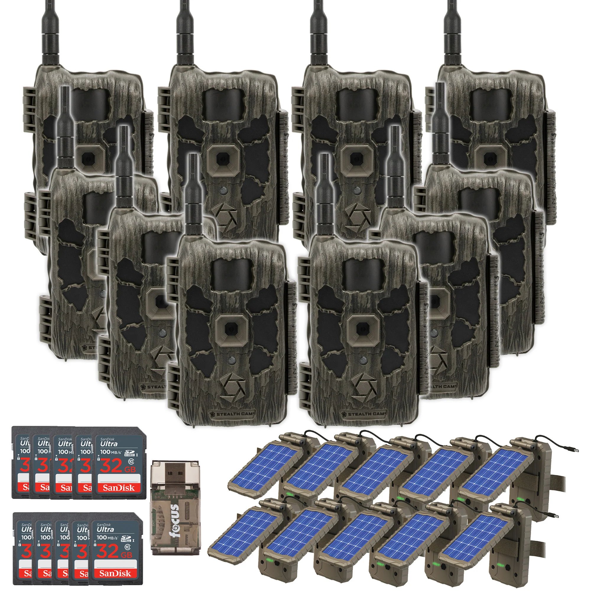 Stealth Cam 40MP Deceptor Max Cellular Trail Camera with 0.4-Second Trigger Speed (10-Pack) Bundle