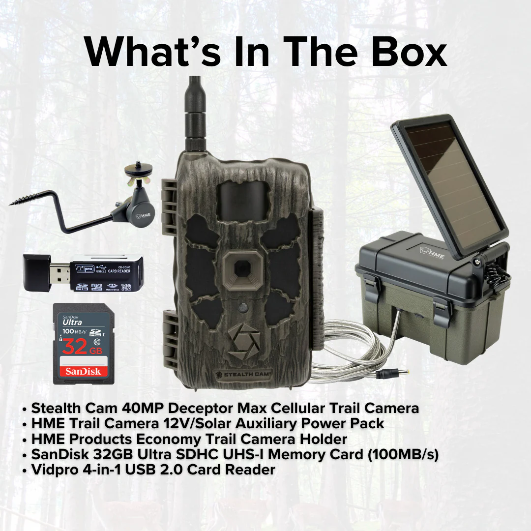 Stealth Cam 40MP Deceptor Max Cellular Trail Camera with Solar Auxiliary Power Pack Bundle - Image 6