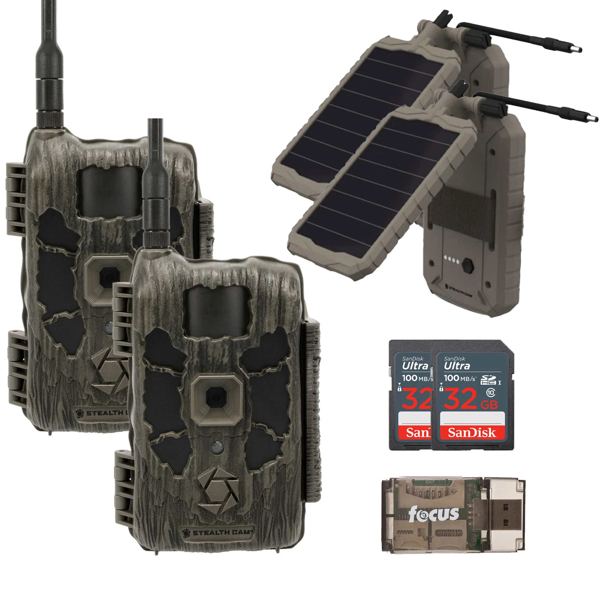 Stealth Cam 40MP Deceptor Max Cellular Trail Camera with 0.4-Second Trigger Speed (2-Pack) Bundle