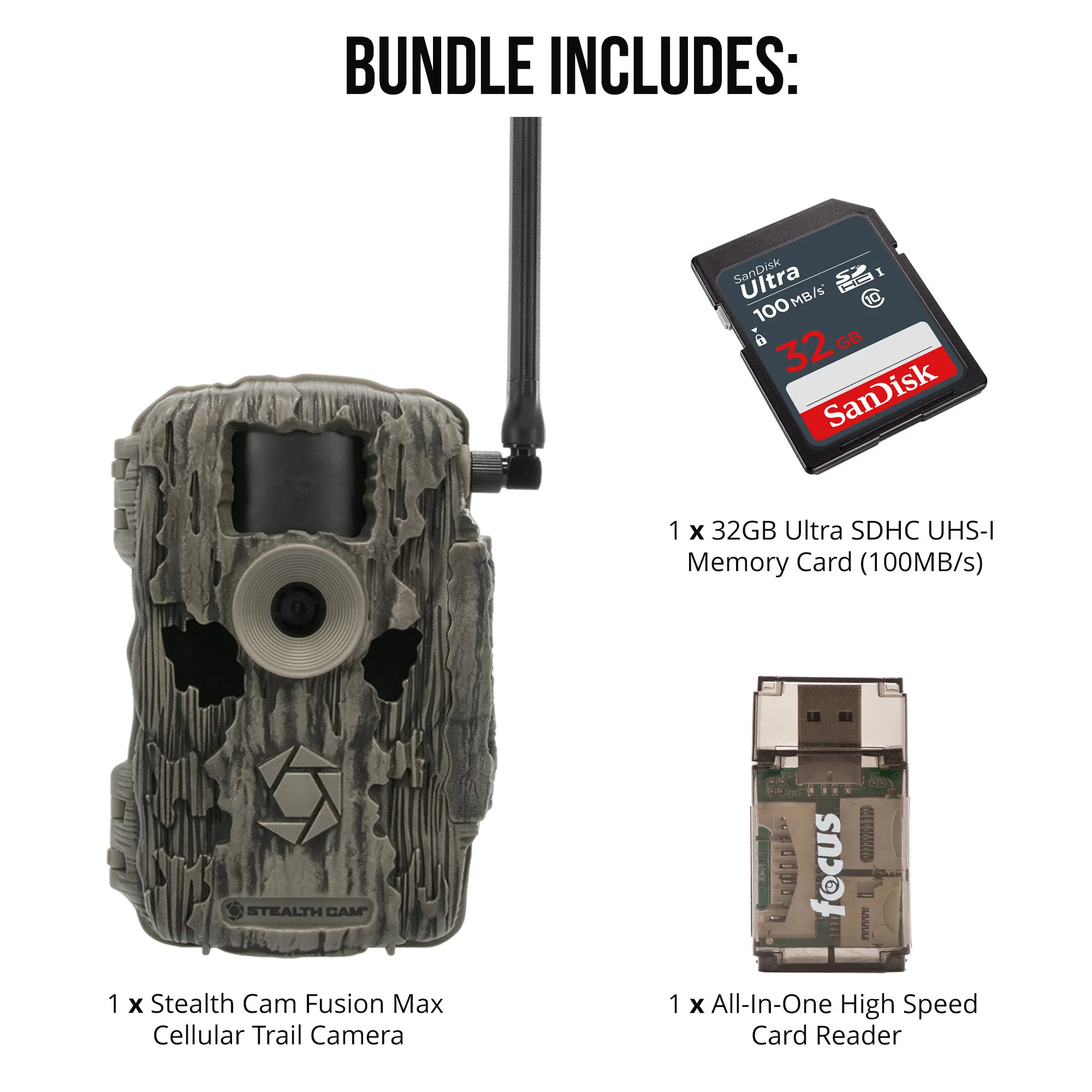 Stealth Cam 36MP Fusion Max Cellular Trail Camera with 32GB Memory Card and Card Reader - Image 2