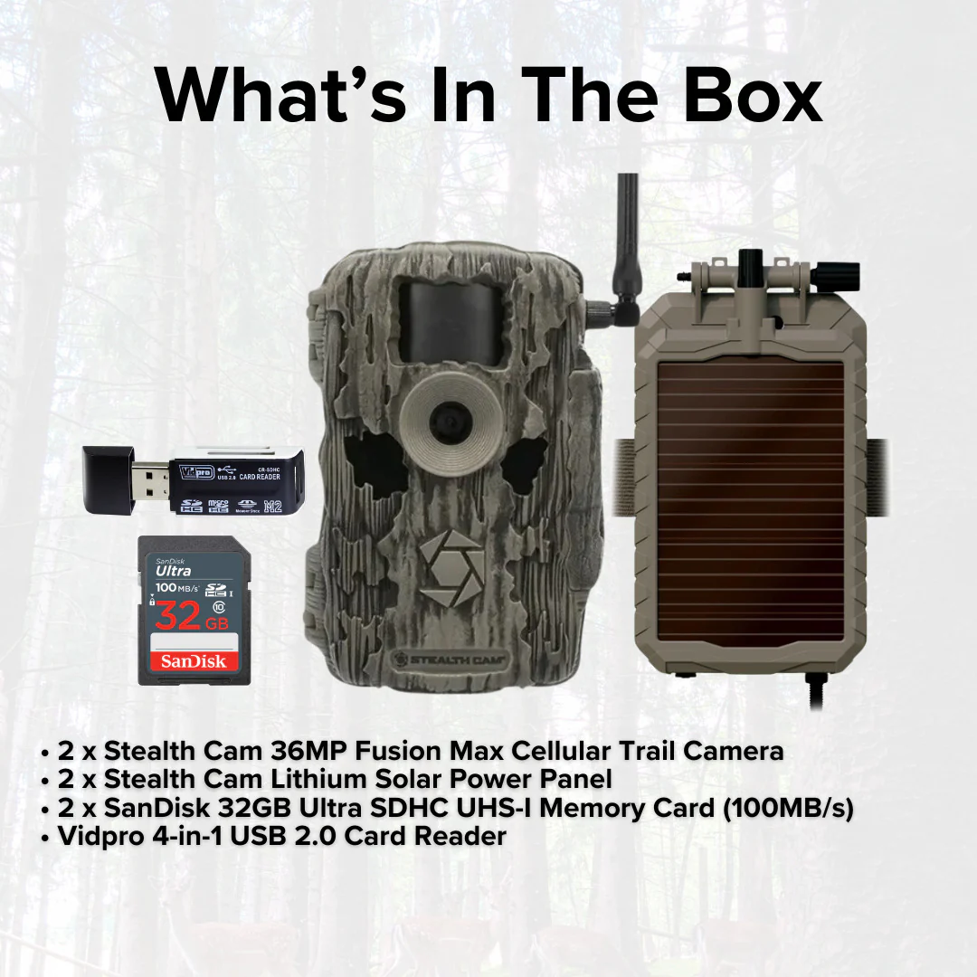 Stealth Cam 36MP Fusion Max Cellular Trail Camera with 80-Feet Detection Range (2-Pack) Bundle - Image 6