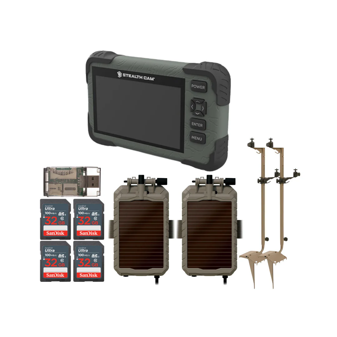 Stealth Cam Adjustable Multi-Pivot Mounting Post for Trail Camera and Battery (2-Pack) Bundle