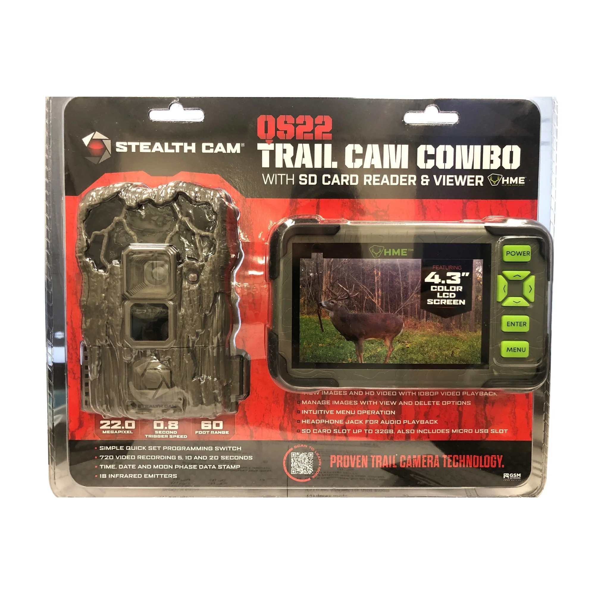 Stealth Cam QS22 Wildview Infrared Game Trail Deer 22MP Camera with HME Trail Cam Viewer - Image 4