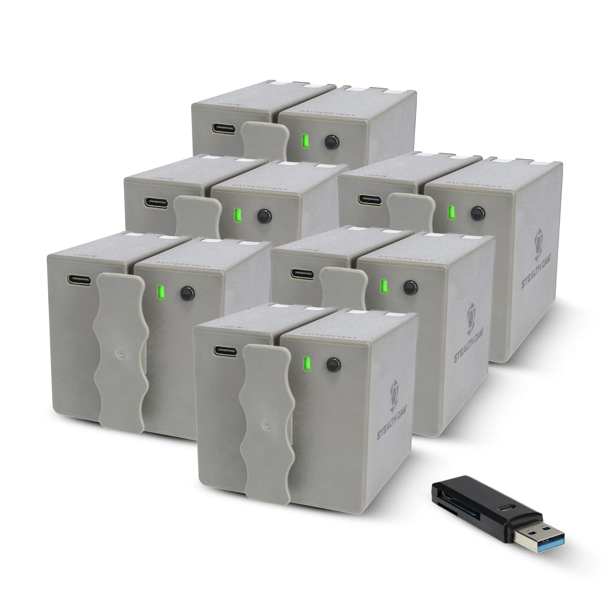 Stealth Cam 360 Cam Max Cartridge Lithium Battery 6-Pack with Card Reader Bundle